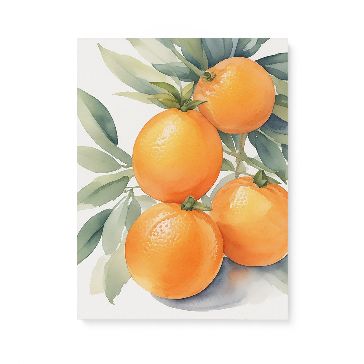 Bunch of Oranges Kitchen Watercolor Wall Art Canvas {Citrus Love} Canvas Wall Art Sckribbles 18x24  