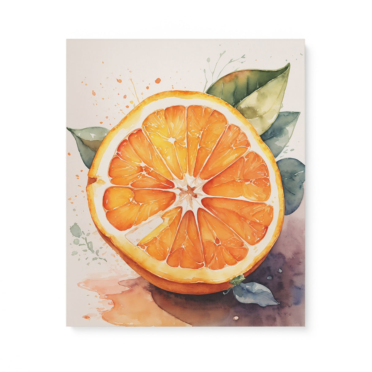 Sliced Orange Kitchen Wall Art Canvas {Citrus Burst} Canvas Wall Art Sckribbles 20x24  