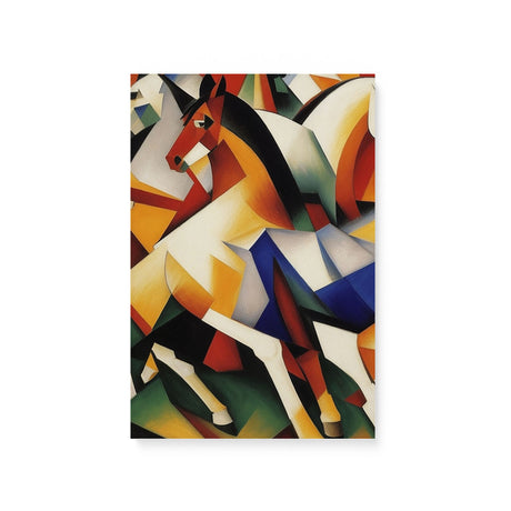 Colorful Cubism Horse Wall Art Canvas {Angled Horses} Canvas Wall Art Sckribbles 8x12  