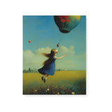 Colorful Whimsical Wall Art Canvas {Girl with Balloon V5} Canvas Wall Art Sckribbles 16x20  