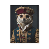 Meerkat in 18th-Century Clothing Vintage Wall Art Canvas {The Regal Meerkat} Canvas Wall Art Sckribbles 18x24  