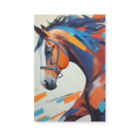Modern Colorful Horse Wall Art Canvas {Horse Dash} Canvas Wall Art Sckribbles 16x24  