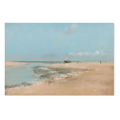 "Beach at Low Tide" Scenic Seascape Wall Art Canvas Print by Edgar Degas Canvas Wall Art Sckribbles 48x32  