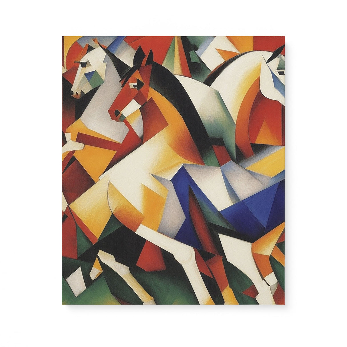 Colorful Cubism Horse Wall Art Canvas {Angled Horses} Canvas Wall Art Sckribbles 20x24  