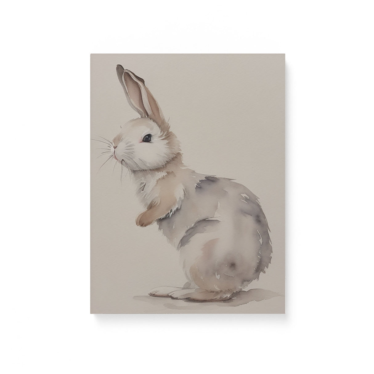 Cute Rabbit Watercolor Illustration Wall Art Canvas {The Wabbit} Canvas Wall Art Sckribbles 12x16  