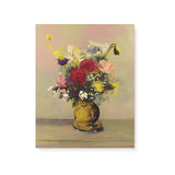Vintage Painting of a Vase of Flowers Canvas Wall Art {The Golden Vase} Canvas Wall Art Sckribbles 16x20  