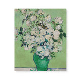 "Roses" Green Vintage Wall Art Canvas by Vincent van Gogh Canvas Wall Art Sckribbles 20x24  