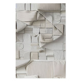 3D Neutral Shapes Canvas Wall Art {Textured Tan} Canvas Wall Art Sckribbles 32x48  
