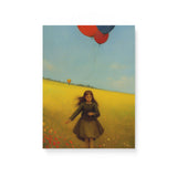 Charming Whimsical Wall Art Canvas {Girl with Balloon V4} Canvas Wall Art Sckribbles 12x16  