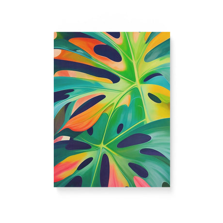 Colorful Monstera Deliciosa Swiss Cheese Wall Art Canvas {Monstera Love} Canvas Wall Art Sckribbles 12x16  
