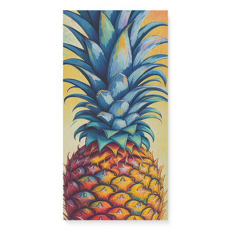 Colorful Kitchen Wall Art Canvas {Pineapple Pizazz} Canvas Wall Art Sckribbles 16x32  
