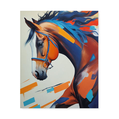 Modern Colorful Horse Wall Art Canvas {Horse Dash} Canvas Wall Art Sckribbles 24x30  