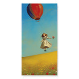 Whimsical Fun Wall Art Canvas {Girl with Balloon V1} Canvas Wall Art Sckribbles 16x32  