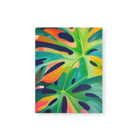 Colorful Monstera Deliciosa Swiss Cheese Wall Art Canvas {Monstera Love} Canvas Wall Art Sckribbles 11x14  