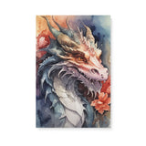 Mythical Watercolor Canvas Wall Art {The Dragon} Canvas Wall Art Sckribbles 16x24  