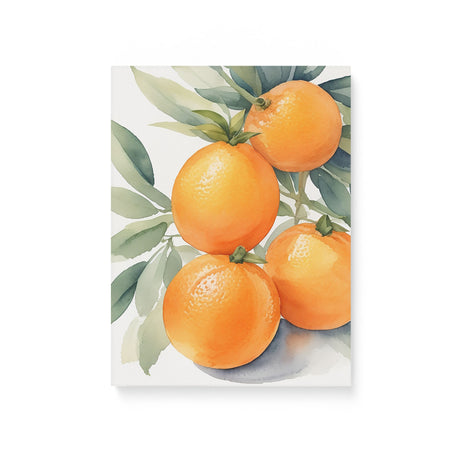 Bunch of Oranges Kitchen Watercolor Wall Art Canvas {Citrus Love} Canvas Wall Art Sckribbles 12x16  