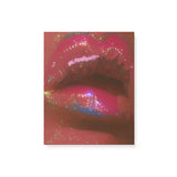 70's Retro Disco Lips Covered in Glitter Canvas Wall Art {Glitter Lips} Canvas Wall Art Sckribbles 8x10  