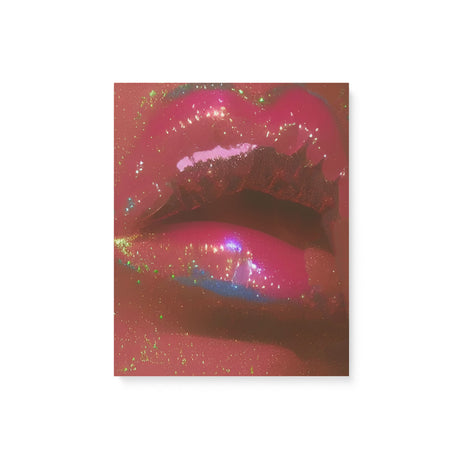 70's Retro Disco Lips Covered in Glitter Canvas Wall Art {Glitter Lips} Canvas Wall Art Sckribbles 8x10  