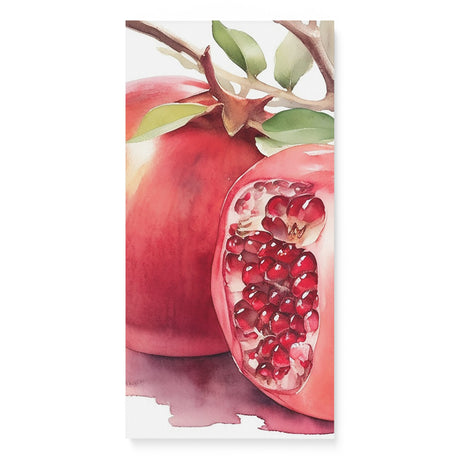 Watercolor Kitchen Fruit Wall Art Canvas {Pomegranate Love} Canvas Wall Art Sckribbles 16x32  