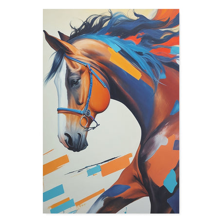 Modern Colorful Horse Wall Art Canvas {Horse Dash} Canvas Wall Art Sckribbles 32x48  
