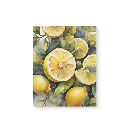 Whimsical Lemon Kitchen Watercolor Wall Art Canvas {Sour Beauty} Canvas Wall Art Sckribbles 11x14  