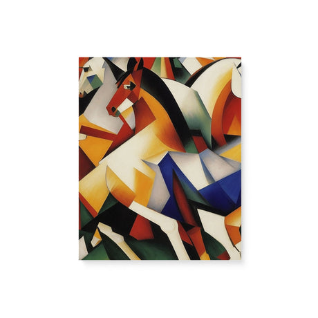 Colorful Cubism Horse Wall Art Canvas {Angled Horses} Canvas Wall Art Sckribbles 8x10  