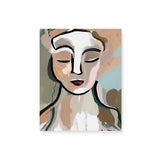 Modern Boho Portrait Canvas Wall Art of a Woman in Neutral Tones {Beige Bohemian} Canvas Wall Art Sckribbles 8x10  