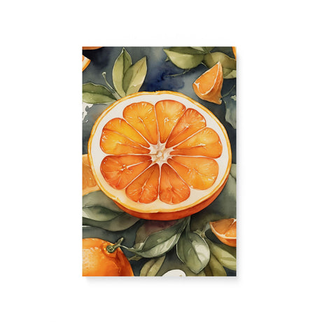 Fresh Watercolor Orange Canvas Wall Art {Morning Citrus} Canvas Wall Art Sckribbles 8x12  