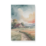 Classic Landscape Watercolor Wall Art Canvas {Road to Calm} Canvas Wall Art Sckribbles 12x18  