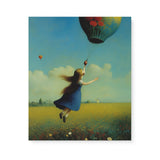 Colorful Whimsical Wall Art Canvas {Girl with Balloon V5} Canvas Wall Art Sckribbles 20x24  