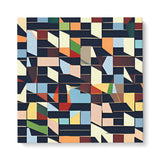 Modern Geometrical Colorful Shapes Wall Art Canvas {Messy Shapes} Canvas Wall Art Sckribbles 40x40  