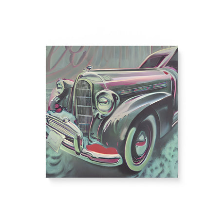 Pastel Vintage Car Wall Art Canvas {Swish Wheels} Canvas Wall Art Sckribbles 16x16  