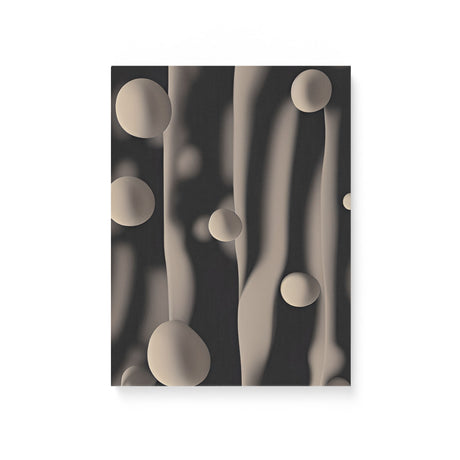 Abstract Modern Dark Neutral Black and Brown Blobs in the Universe Wall Art Canvas {Space Blobs} Canvas Wall Art Sckribbles 12x16  