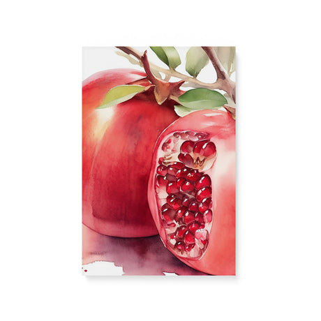 Watercolor Kitchen Fruit Wall Art Canvas {Pomegranate Love} Canvas Wall Art Sckribbles 8x12  