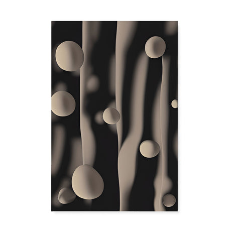 Abstract Modern Dark Neutral Black and Brown Blobs in the Universe Wall Art Canvas {Space Blobs} Canvas Wall Art Sckribbles 24x36  