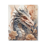 Mythical Medieval Watercolor Wall Art Canvas {World of Dragon} Canvas Wall Art Sckribbles 20x24  
