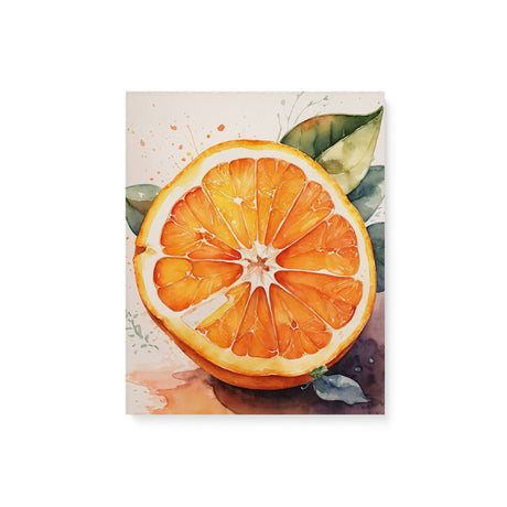Sliced Orange Kitchen Wall Art Canvas {Citrus Burst} Canvas Wall Art Sckribbles 8x10  