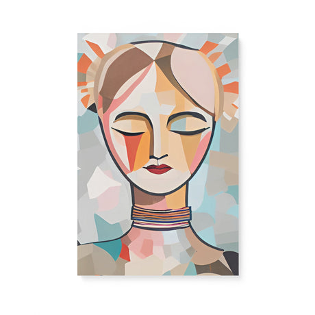 Abstract Portrait of a Bohemian Woman Canvas Wall Art {Boho Babe} Canvas Wall Art Sckribbles 16x24  