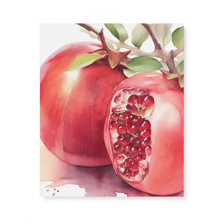 Watercolor Kitchen Fruit Wall Art Canvas {Pomegranate Love} Canvas Wall Art Sckribbles 20x24  