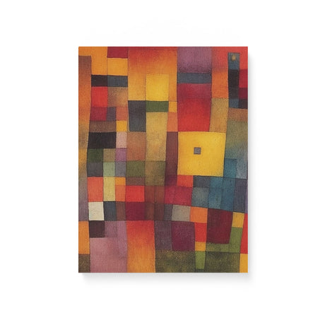 Abstract Colorful Cubes Wall Art Canvas {Dusty Blocks} Canvas Wall Art Sckribbles 12x16  