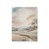 Beautiful Scenic Watercolor Wall Art Canvas {Country Road} Canvas Wall Art Sckribbles 12x16  