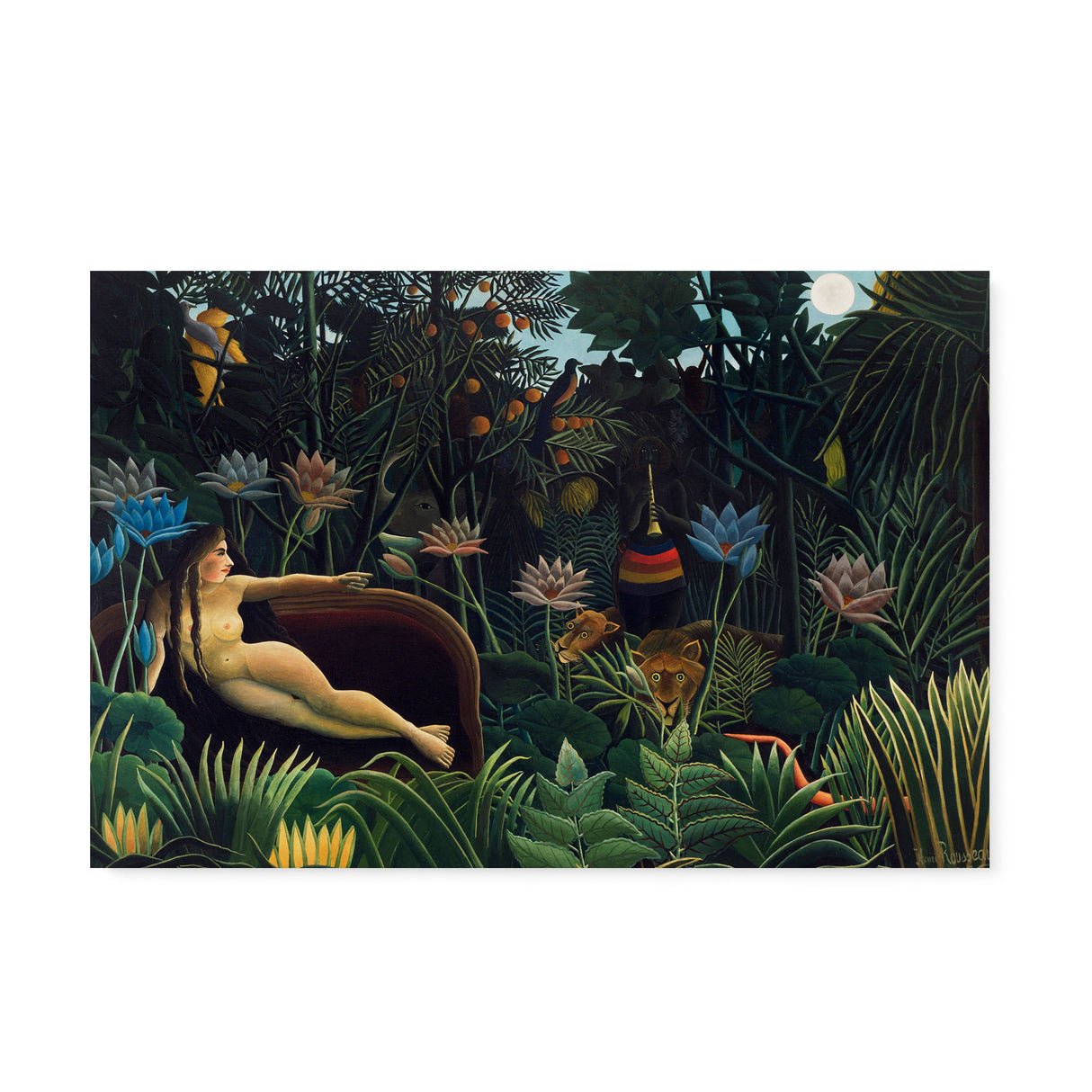"The Dream" Botanical Wall Art Canvas Print by Henri Rousseau Canvas Wall Art Sckribbles 36x24  