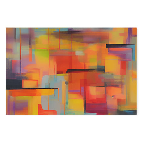 Modern Contemporary Colorful Abstract Wall Art Canvas {My Creative Mood} Canvas Wall Art Sckribbles 48x32  