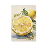 Sliced Lemon Bright Kitchen Watercolor Wall Art Canvas {Slice of Sour} Canvas Wall Art Sckribbles 16x24  