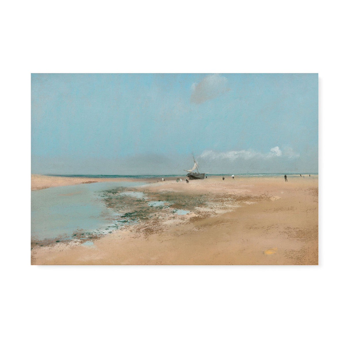 "Beach at Low Tide" Scenic Seascape Wall Art Canvas Print by Edgar Degas Canvas Wall Art Sckribbles 30x20  