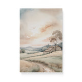 Beautiful Scenic Watercolor Wall Art Canvas {Country Road} Canvas Wall Art Sckribbles 12x18  