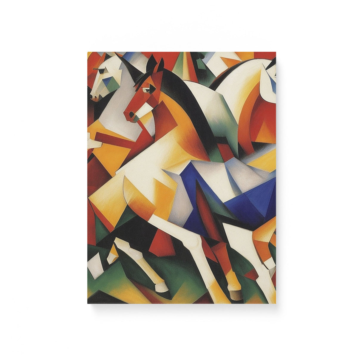 Colorful Cubism Horse Wall Art Canvas {Angled Horses} Canvas Wall Art Sckribbles 12x16  