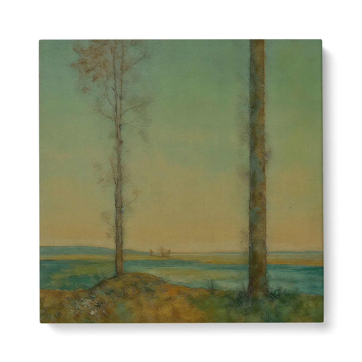 Square Landscape Painting Canvas Wall Art Print {The Serenity} Canvas Wall Art Sckribbles 40x40  