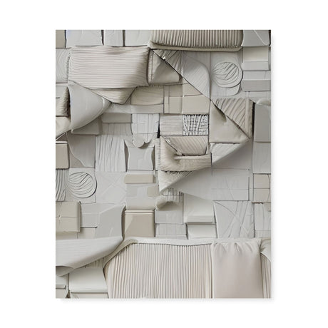 3D Neutral Shapes Canvas Wall Art {Textured Tan} Canvas Wall Art Sckribbles 24x30  