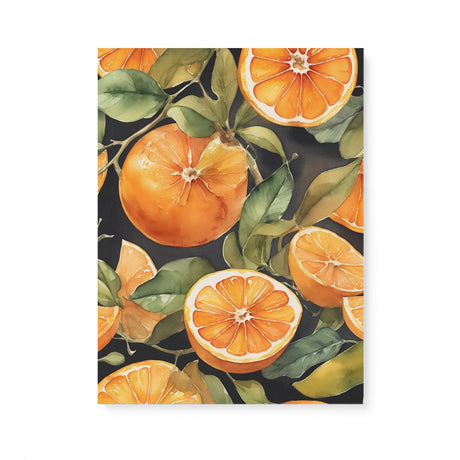 Bright Kitchen Watercolor Wall Art Canvas {Sliced Oranges} Canvas Wall Art Sckribbles 18x24  